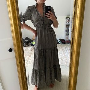 Max studio black and cream gingham dress